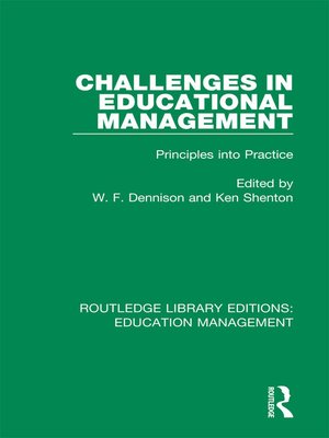 cover image of Challenges in Educational Management